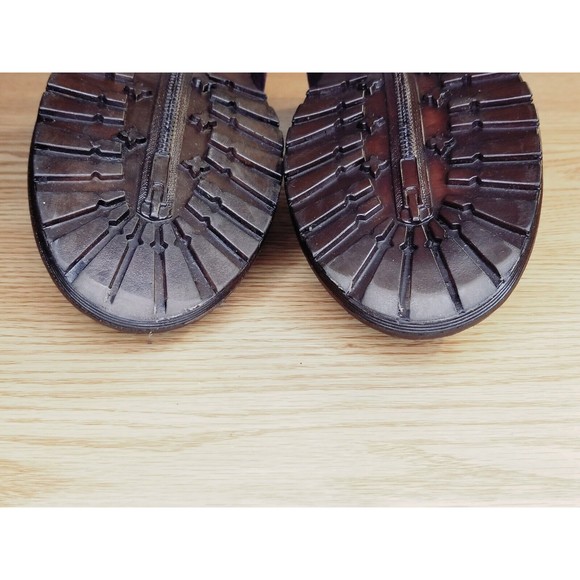 Diesel Oxford Women's Size 8? Purple Leather Zipper Suede Block Heel Barely Worn - Picture 7 of 7